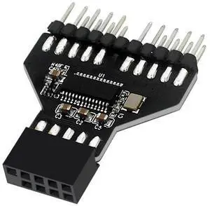 FOR 2Pcs Motherboard USB2.0 9Pin Interface Header Splitter 1 to 2 Extension Cable Adapter FOR 2Pcs Motherboard USB2.0 9Pin Interface Header Splitter 1 to 2 Extension Cable Adapter