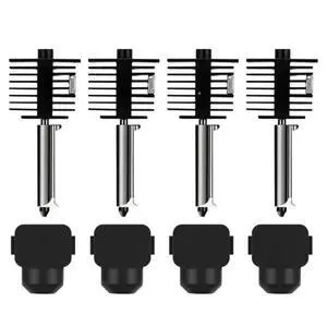 FOR 4Pack For Bamboo A1 Mini/A1 Hotend Kit, 0.2/0.4/0.6/0.8Mm Hardened Steel Nozzle 3D Printer Print Head Replacement Parts FOR 4Pack For Bamboo A1 Mini/A1 Hotend Kit, 0.2/0.4/0.6/0.8Mm Hardened Steel Nozzle 3D Printer Print Head Replacement Parts