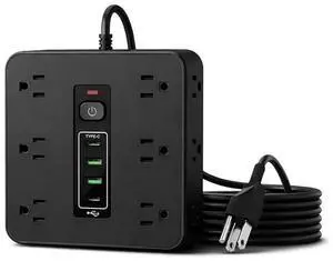 FOR 16-In-1 Power Strip Power Strip With & Surge Protection 6.6FT Flat Plug Power Strip US Plug FOR 16-In-1 Power Strip Power Strip With & Surge Protection 6.6FT Flat Plug Power Strip US Plug