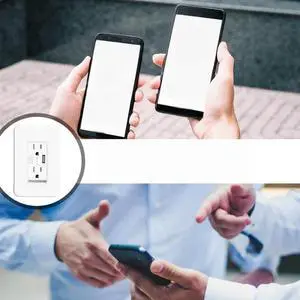 FOR APP Controlled Wifi Smart Wall Power Outlet Plug With 2 USB Sockets US Design For Home Remote Control FOR APP Controlled Wifi Smart Wall Power Outlet Plug With 2 USB Sockets US Design For Home Remote Control