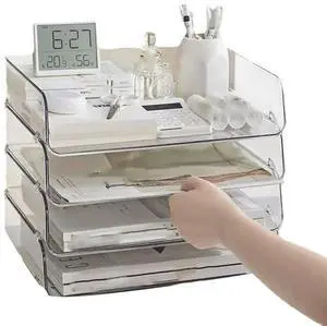 FOR Magazine Organizer A4 Document Paper Organizer Stackable Brochure Holder With Stable Base FOR Magazine Organizer A4 Document Paper Organizer Stackable Brochure Holder With Stable Base