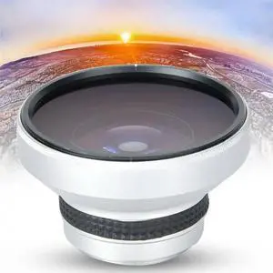 FOR Silver 37Mm 0.25X Super Fisheye Lens Fit, 180° Wide Angle HD Optics For 37Mm Cameras, Anti-Reflective Coating FOR Silver 37Mm 0.25X Super Fisheye Lens Fit, 180° Wide Angle HD Optics For 37Mm Cameras, Anti-Reflective Coating