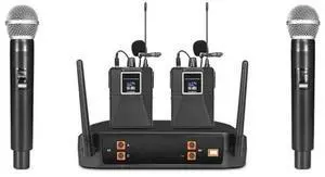 FOR Fixed Frequency UHF 4 Channel Wireless Microphone Handheld Dynamic Microphone System For Karaoke Band Church FOR Fixed Frequency UHF 4 Channel Wireless Microphone Handheld Dynamic Microphone System For Karaoke Band Church