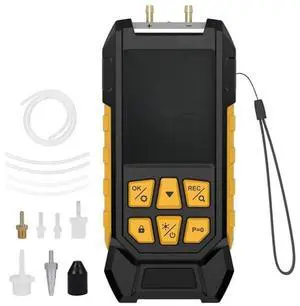 FOR PT520 Dual Port Digital Manometer Air Pressure Measurement Tool Featuring 10 Unit Options And Multiple Adapter Kits FOR PT520 Dual Port Digital Manometer Air Pressure Measurement Tool Featuring 10 Unit Options And Multiple Adapter Kits