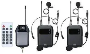 FOR Wireless Microphone Fixed Frequency 2 Channel For Party Karaoke Professional Church Show Meeting Lavalier Microphone FOR Wireless Microphone Fixed Frequency 2 Channel For Party Karaoke Professional Church Show Meeting Lavalier Microphone