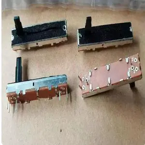 FOR 10pcs 45MM total length, 35MM travel linear potentiometer, push-pull potentiometer for mixer, B100KX2, shaft height 15 FOR 10pcs 45MM total length, 35MM travel linear potentiometer, push-pull potentiometer for mixer, B100KX2, shaft height 15