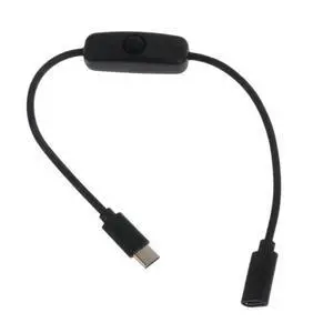 FOR Power Switch Cable for 4B Power Supply, USB Type C Male to Type C Female Extension Cable with ON/Off Button FOR Power Switch Cable for 4B Power Supply, USB Type C Male to Type C Female Extension Cable with ON/Off Button
