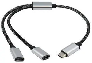 FOR USB C Male to Double USB C Female Splitter Cord Converter Multiple Hubs USB C Port Hub Charger Power Split Adapter FOR USB C Male to Double USB C Female Splitter Cord Converter Multiple Hubs USB C Port Hub Charger Power Split Adapter