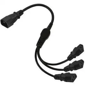 FOR 3-Prong C14 to IEC320-C13 Connector Adapter Cord Male Plug to Female Socket Converter Cable Y-splitter Power Wire Line FOR 3-Prong C14 to IEC320-C13 Connector Adapter Cord Male Plug to Female Socket Converter Cable Y-splitter Power Wire Line