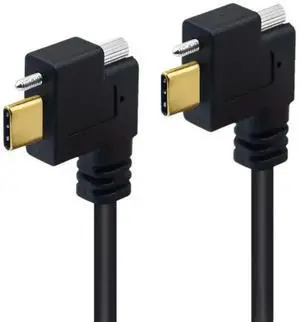 FOR Type C Male to Male Cable 10Gbps Power Delivery Fast Speed Data Transfer and 4K60hz Video Output Line Screw Locking FOR Type C Male to Male Cable 10Gbps Power Delivery Fast Speed Data Transfer and 4K60hz Video Output Line Screw Locking