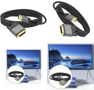 FOR 2m DP to DVI Adapter Cable Wire 1080P 60Hz Video Cord Display Screen HDTV Projectors Same Screen Adapter Wire FOR 2m DP to DVI Adapter Cable Wire 1080P 60Hz Video Cord Display Screen HDTV Projectors Same Screen Adapter Wire