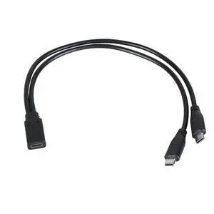 FOR Type C Female to Double Type C Male Splitter Cable Type C 5V3A Power Cable, Charge Multiple Type C Gadgets from 1 USB Source FOR Type C Female to Double Type C Male Splitter Cable Type C 5V3A Power Cable, Charge Multiple Type C Gadgets from 1 USB Source