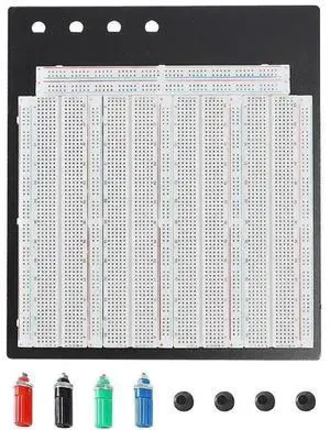 FOR 3220 Point Solderless Breadboard With Aluminum Base Plate For Electronics And Circuit Building FOR 3220 Point Solderless Breadboard With Aluminum Base Plate For Electronics And Circuit Building