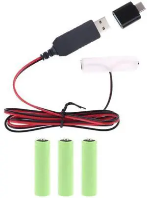 FOR AA Dummy-Batteries Adapter Detachable USB Power Supply Cable Cord Replacement 1 to 4pcs AA for LED Remotes FOR AA Dummy-Batteries Adapter Detachable USB Power Supply Cable Cord Replacement 1 to 4pcs AA for LED Remotes