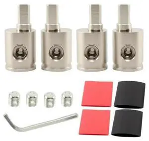 FOR 2Pair Car Audios Wire Terminals Highly Power Coppers Connectors for Ster Systems Resistant FOR 2Pair Car Audios Wire Terminals Highly Power Coppers Connectors for Ster Systems Resistant