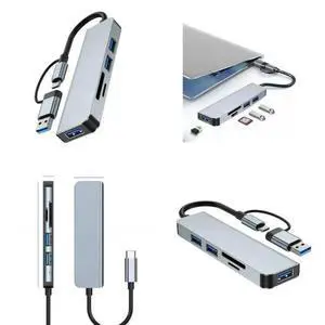 FOR Speed 5 in 1 Aluminum USB Hub Speed USB Hub Upgrades for Multiple Device Connection & File Transfers FOR Speed 5 in 1 Aluminum USB Hub Speed USB Hub Upgrades for Multiple Device Connection & File Transfers
