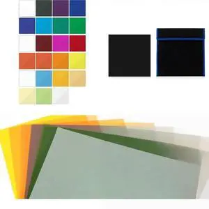 FOR 20pc Transparent Lighting Filters Color Correction Lighting Gel Filter 9.8x9.8in FOR 20pc Transparent Lighting Filters Color Correction Lighting Gel Filter 9.8x9.8in