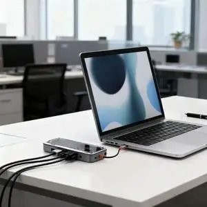 FOR Type C Docking Station to HDTV Output Gigabit Ethernet Port TF Card Reader Slot FOR Type C Docking Station to HDTV Output Gigabit Ethernet Port TF Card Reader Slot
