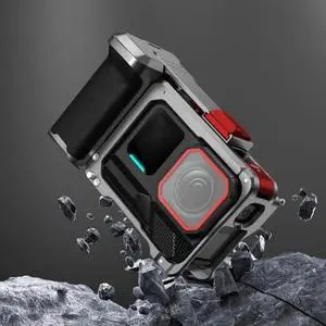 FOR Action Camera Stabilizer Aluminum Frame Comfortable Metal Frame Protective Frame Cage Cold Shoe Holder For 1/2 FOR Action Camera Stabilizer Aluminum Frame Comfortable Metal Frame Protective Frame Cage Cold Shoe Holder For 1/2