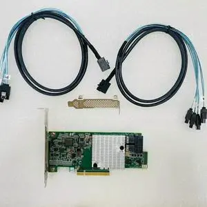 FOR INSPUR 9300-8I YZCA-00424 SAS3008 12Gbps HBA IT Mode ZFS NAS unRAID+2*SFF-8643 SATA Cable FOR INSPUR 9300-8I YZCA-00424 SAS3008 12Gbps HBA IT Mode ZFS NAS unRAID+2*SFF-8643 SATA Cable
