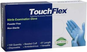 TouchFlex Nitrile Exam Gloves, Medical Grade, Disposable, Food Safe, Non Latex, 4 mil Thickness,Powder Free, Blue Color, 100pcs/Box, Local seller
