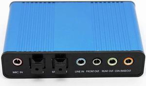 USB External Sound Card Mini Laptop Computer USB 6 Channel 5.1 Optical Controller Audio Sound Card S/PDIF
