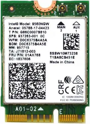 Intel 9560NGW Wireless-AC 9560 802.11AC WLAN PCI-Express Bluetooth 5.1 WiFi Card G86C0007S810 No vPro