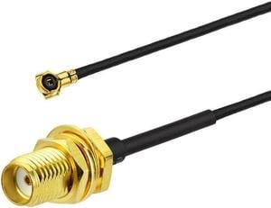 2PCS Radio Frequency Coax Cable Compatible with MHF4 to RP-SMA Female RP-SMA Connector Cable Female to UFL for IPEX4 RF Coax Adapter Cable