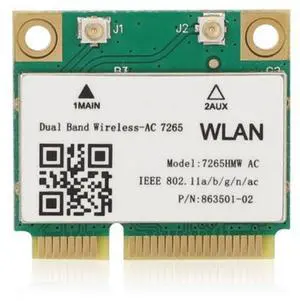 HighZer0 Electronics Wireless-AC 7265 Half Mini PCIe Network Card | 867 Mbps with Bluetooth 4.0 Support | HMC WLAN Replacement Part 7265.HMWG Wi-Fi Card 7265HMW