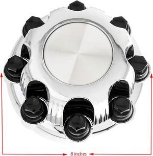 8 1/8 Inch Chrome Center Cap Rim Hub Cover 8 Lugs Fits 16 Inch Van & Truck OEM Replacement 15039489, 15039488, 9597169, 9597170