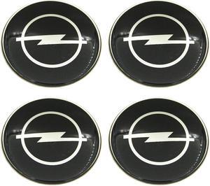 4X 65mm Black Car Wheel Center Hub Cap Stickers, Decorative Car Hubcap Emblem Badge Decal for Opel Series