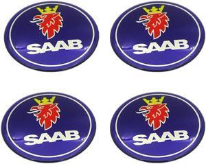 4 x 65mm Emblem Badge Sticker Wheel Hub Caps Centre Cover for SAAB Vector Linear Aero