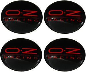 4Pcs 65mm OZ Racing Wheels Center Hub Cap Stickers, Hubcaps Tuning Decorative Emblems Decal Stickers Black
