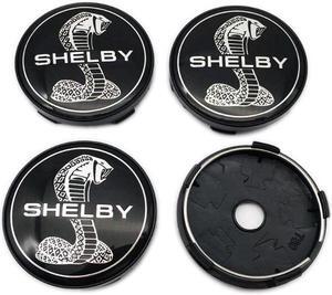 4 x 60mm Black Shelby Cobra Snake Wheel Center Hub Cap Hubcap Covers for Ford Cobra Mustang