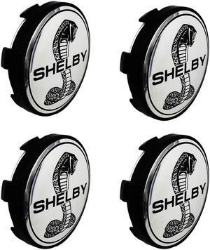 4 x 60mm Chrome Black Cobra Snake Wheel Center Hub Cap Shelby Hubcap Covers For Ford Cobra Mustang