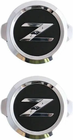 2X Chrome Black Z Logo Front Rear Trunk Fender Badge Emblem for 370Z 350Z Fairlady