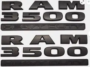 CHESHUN 2x Matte Black HEAVY DUTY Emblem RAM 3500 Badges 3D for RAM3500