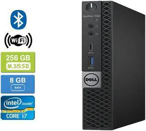 DELL 7050 MICRO Intel Core i7-7700T 2.90 GHz, 8GB, M.2/256GB SSD, Win 10 Pro