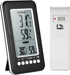 Inkbird ITH-20R Digital Hygrometer Indoor Outdoor Wireless Receiver  Thermometer with Accurate Temperature Display for House Kitchen Baby Room  Courtyard Brewhouse and Public Places Rainproof Function 