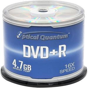 Optical Quantum 16X 4.7 GB DVD+R Blank Media Silver Top, 100-Disc Spindle OQDPR16ST-BX