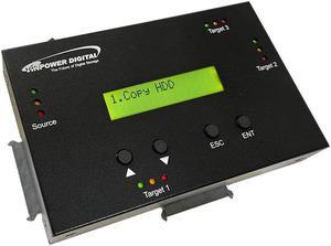 Vinpower HDDMiniDup 1 to 3 SATA 2.5" & 3.5" Hard Disk Drive/Solid State Drive (HDD/SSD) Clone Duplicator and DoD level Eraser