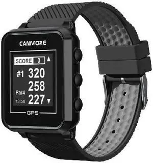 CANMORE TW-353 GPS Golf Watch  Black Preload 38,000 Worldwide Golf Course Data and Free update User Friendly 3ATM Waterproof 1-Year Warranty