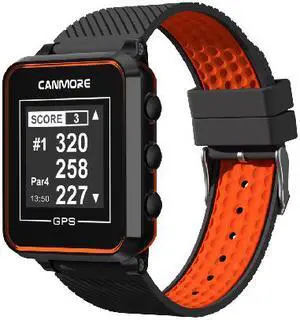 CANMORE TW-353 GPS Golf Watch  Black Preload 38,000 Worldwide Golf Course Data and Free update User Friendly 3ATM Waterproof 1-Year Warranty