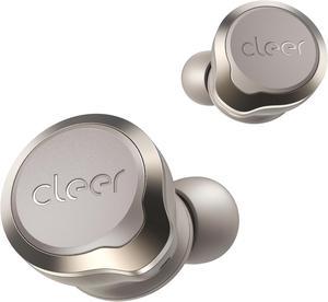 Cleer Audio ALLY PLUS II True Wireless Earbuds  Bluetooth 5.0, Noise Environment Cancelling Ambient Awareness Technology, Dual Microphone | IPX4 Water Resistance. 33Hr Battery Total (Stone)