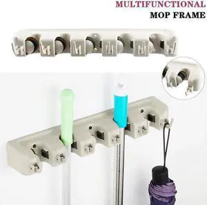 Intsupermai Magic Wall Mount Mop Holder Brush Broom Hanger Kitchen Tool Organizer