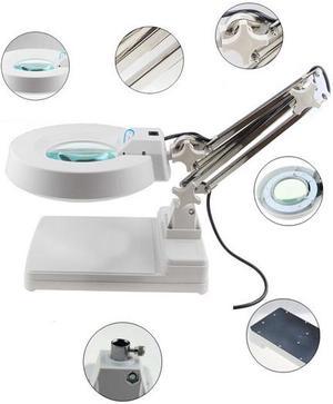 Intsupermai 15X Magnifier LED Lamp Light Magnifying White Glass Lens Desk Table Repair Tool