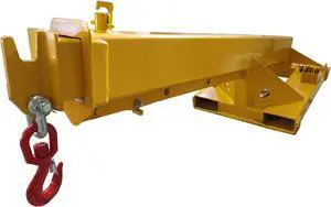 Intsupermai Adjustable Mobile Crane Lifting Hoist Truss Jib Boom Hook Forklift Lifting Hoist Swivel Hook Mobile Crane(6600 LB/ 3T Capacity)