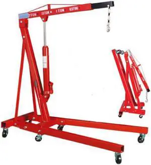 Intsupermai Hydraulic Engine Hoist Crane Folding Cherry Picker Lift 3T Capacity