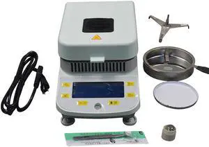 Intsupermai Lab Moisture Analyzer DSH-50-10 for Grain Mineral Food 50g Capacity 10mg Readability with Halogen Heating