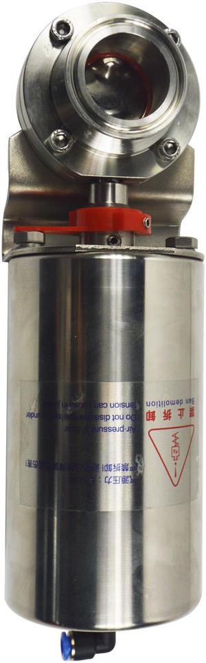 Intsupermai 1.5'' Sanitary Pneumatic Actuator Butterfly Valve with Tri Clamp Single-Acting